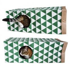 1 Pcs Paper Bag Tunnel Creative Interactive Kraft Paper Cat Tunnel Cat Paper House Pet Toy Cat Supplies-knewpets