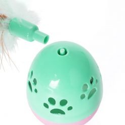 1pc Cat Toy Funny Bell Decor Artificial Feather Interactive Cat Ball Toy Cat Tumbler Toys Pet Supplies Cat Favors-knewpets