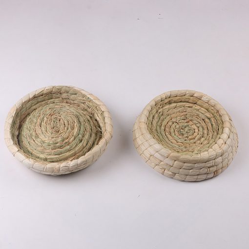 2PCS Creative Small Pet Bed Mini Bird Nest Straw Artificial Finch Nest Bird House For Parrot Hamster Pet Household Supplies-knewpets