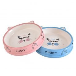 2PCS Cute Cat Pattern Pet Ceramic Bowls Pet Food Water Feeder Bowl For Puppy Kitten Pet Feeder Cat Dog Feeding Supplies 2019 New-knewpets