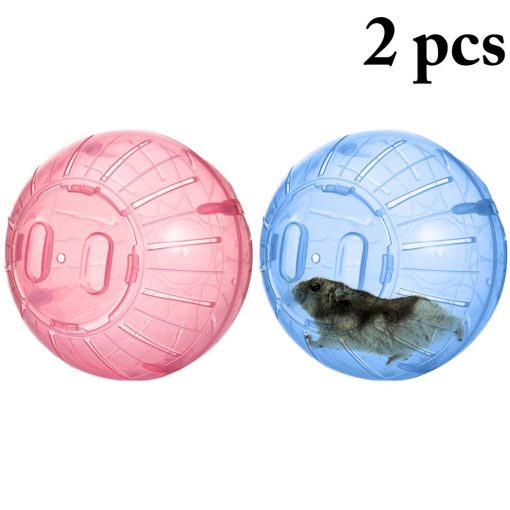 2PCS Hamster Ball Creative Hamster Exercise Rolling Balls Small Animal Toy Hamster Running Ball Toy Blue Red Pet Supplies-knewpets