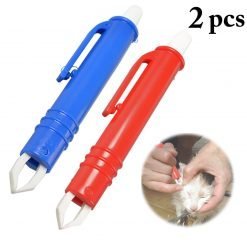 2Pcs/Set Mite Acari Tick Remover Eliminate Tweezers Sick Flea Clean Clip Pet Dog Cat Accessoires Puppies Cats Supplies Tools-knewpets