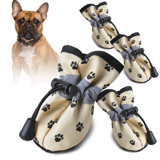 4pcs Winter Pet Dog Shoes Waterproof Anti-Slip Boots Footwear Warm For Small Cats Dogs Puppy Dog Socks Booties-knewpets