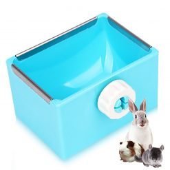 Fixed Bite-Proof Pet Feeding Bowl Rectangle Plastic Fix Cage Food Water Feeder Bowl For Rabbits Cats Bird Pet Feeding Supplies-knewpets