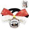 Fashion Pet Bowtie With Bell Adjustable Dog Bow Tie Pet Collar Tie For Christmas Clothing Accessories Pet Supplies-knewpets