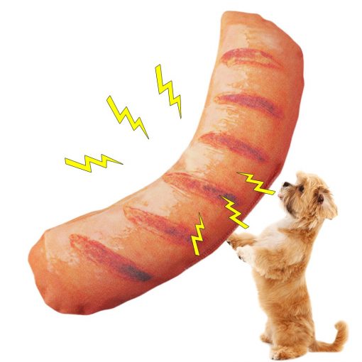Grilled Chicken Wings Sausage Shape Toy Dog Chew Toy Simulated Food Dog Squeaky Toy Pet Play Toy Supplies For Puppy Teething-knewpets
