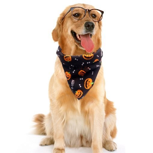 Halloween Scarf Pet Dog Accessories Dogs Bibs Cat Bowtie Dog Bandana Pet Accessories For Dogs Pet Supplies Dropshipping-knewpets