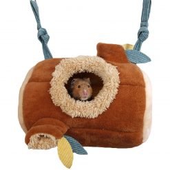 Hamster Bed Tree Stump Shape Warm Winter Mole Tunnel Small Animal Hanging Bed Hamster Nest Pet Household Supplies-knewpets