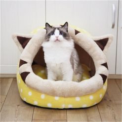 High Quality Pet House Cotton Plush Cat Cave House Pet Bed Pet Dog House Lovely Soft Suitable Pet Dog Cushion Cat Bed House-knewpets