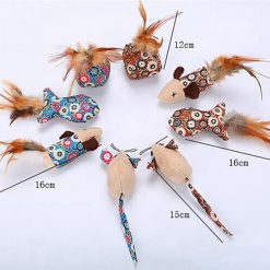 New Mouse Fish Ball Feather Toys for Cat Funny Cat Teaser Scratcher Interactive Toy Kitten Play Toys Pet Products 4pcs/set-knewpets