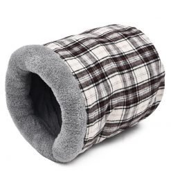 New Products Cat Bed Soft Warm Cat House Pet Mats Puppy Cushion Rabbit Bed Plaid Dog Funny Cylindrical Cat Pet Bed-knewpets