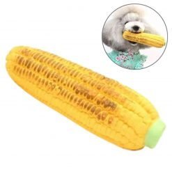 Pet Toy Bite Resistant Interactive Training Baked Corn Latex Food Modeling Toy Chew Toy For Dogs-knewpets
