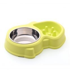 Stainless Steel Dog Bowl Travel Pet Dry Food Bowls For Cats Dogs Outdoor Drinking Water Fountain Pet Dog Dish Feeder-knewpets