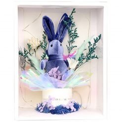 Christmas Gift Box Custom Wishing Rabbit With Hand Gift Artificial Bouquet Creative Lovely Dried Flower Bouquet Decor Bouquet-knewpets