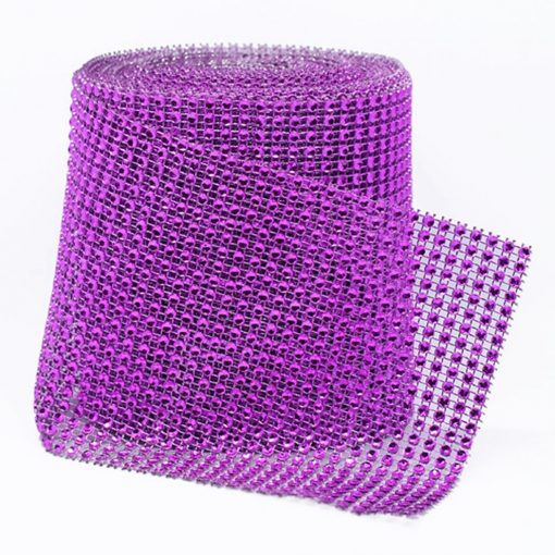 24 Row Rhinestone Ribbon Bling Mesh Crystal Ribbon Rhinestone Diamond Ribbon Wedding Supplies For DIY Crafts Cake Decoration-knewpets
